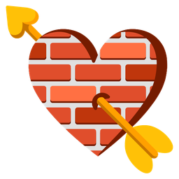 Brick and Heart with arrow