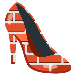 Brick and High-heeled shoe