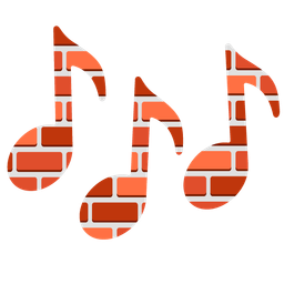 Brick and Musical notes