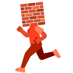 Brick and Running shoe