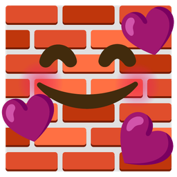 Brick and Smiling face with hearts