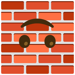 Brick and Upside-down face
