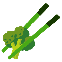 broccoli and chopsticks