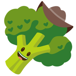 broccoli and cowboy hat face