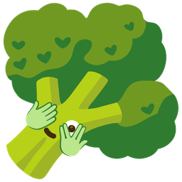 broccoli and face with peeking eye