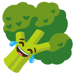 Broccoli and Face with tears of joy
