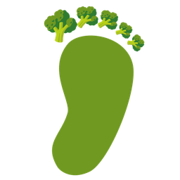 broccoli and footprints