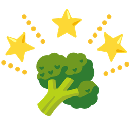 broccoli and glowing star