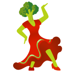 broccoli and high-heeled shoe