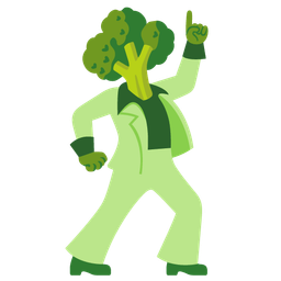 broccoli and mirror ball