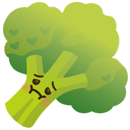 broccoli and nauseated face