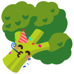 broccoli and partying face