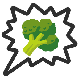 broccoli and right anger bubble
