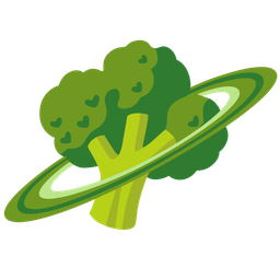 broccoli and ringed planet