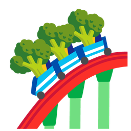 broccoli and roller coaster