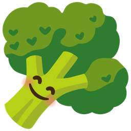 Broccoli and Smiling face with smiling eyes