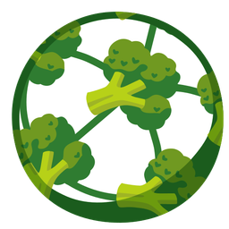 broccoli and soccer ball