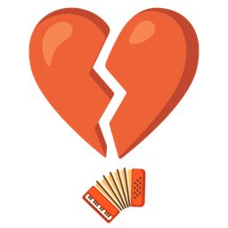 broken heart and accordion