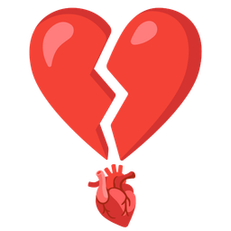 broken heart and anatomical heart