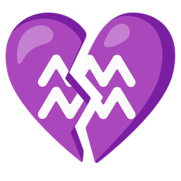broken heart and Aquarius