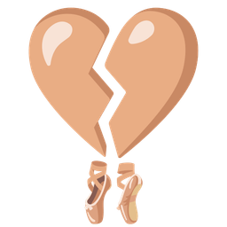 broken heart and ballet shoes
