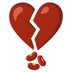 broken heart and beans