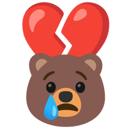 broken heart and bear