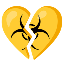 broken heart and biohazard