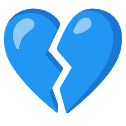 broken heart and blue heart