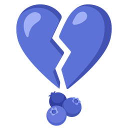 broken heart and blueberries