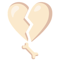 broken heart and bone