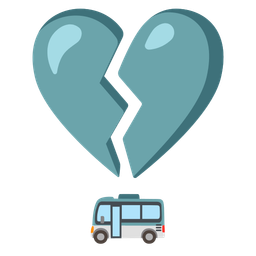 broken heart and bus