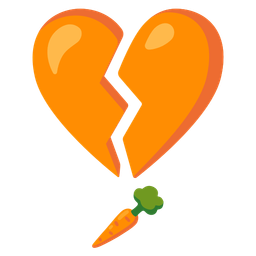 broken heart and carrot