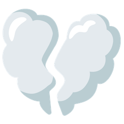 broken heart and cloud