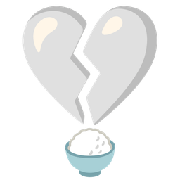 broken heart and cooked rice