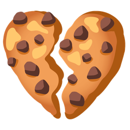 broken heart and cookie