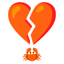 broken heart and crab