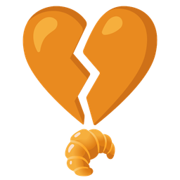 broken heart and croissant