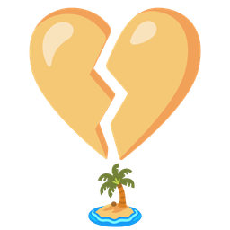 broken heart and desert island