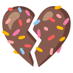 broken heart and doughnut