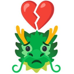 broken heart and dragon