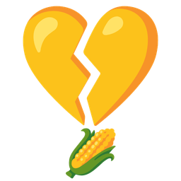 broken heart and ear of corn