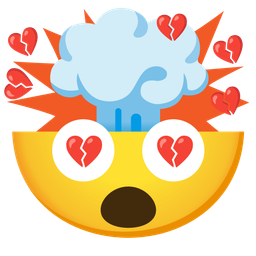 broken heart and exploding head