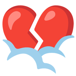 broken heart and face in clouds