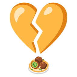 broken heart and falafel