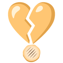 broken heart and flatbread