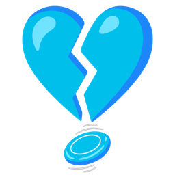 broken heart and flying disc