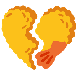 broken heart and fried shrimp