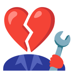 broken heart and hammer and wrench
