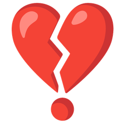 broken heart and heart exclamation